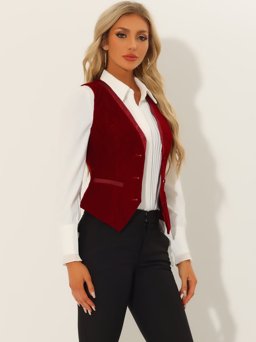 Worn in burgundy