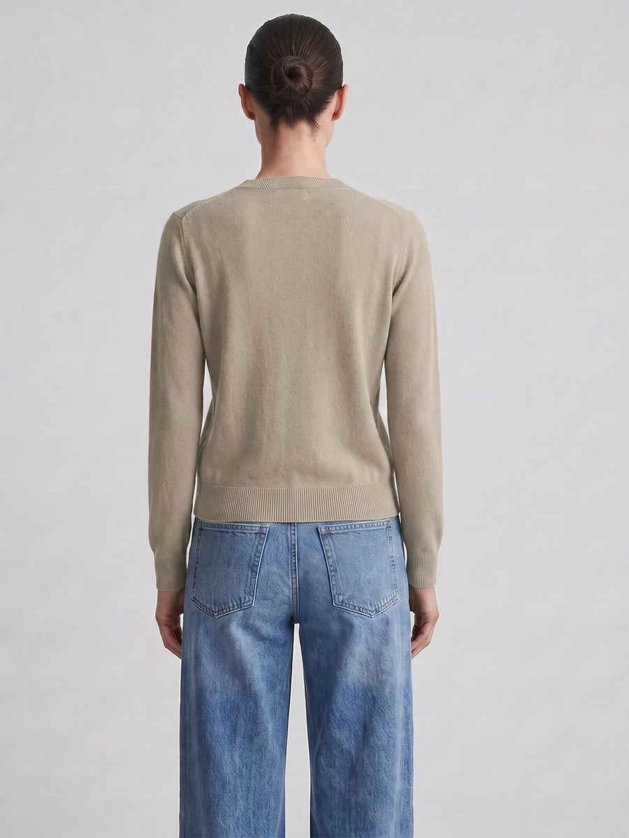 Back view, plain knit