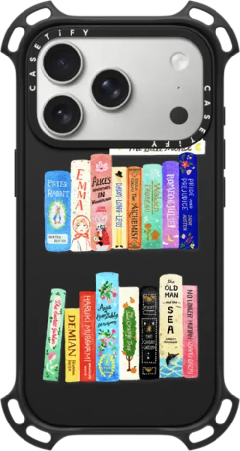 Books Lovers [waterclolor Bookshelf] Funda Bounce