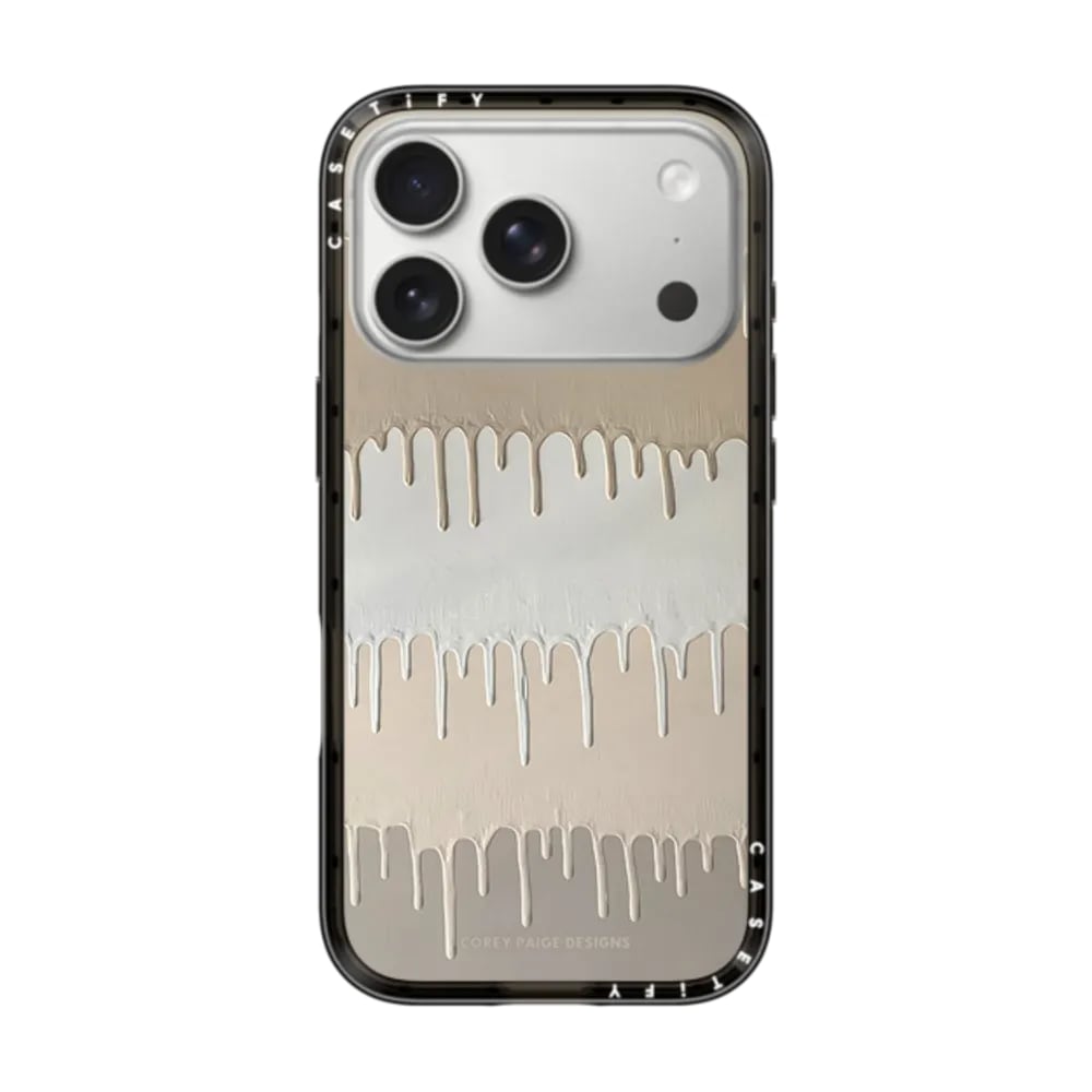 Tan Painted Drips by Corey Paige Designs, front