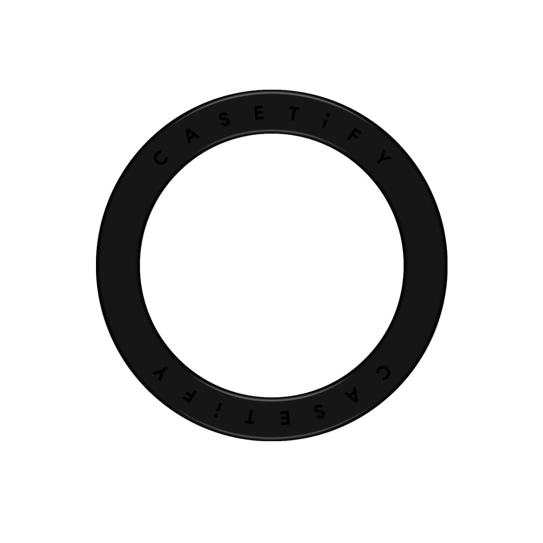 Anillo magnético negro con el logo de CASETiFY