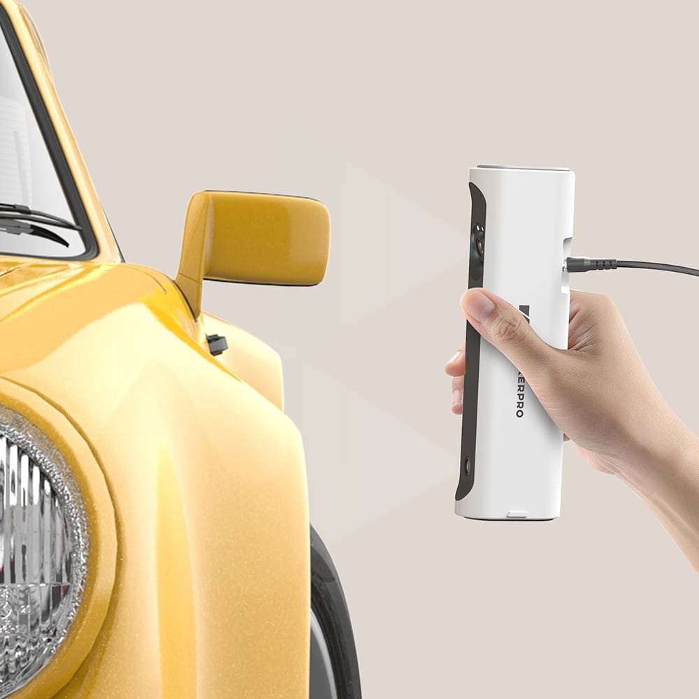 Scanning the front of a car