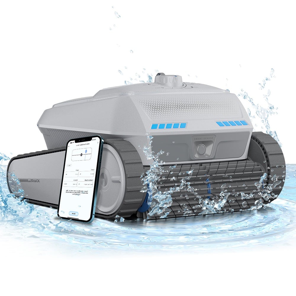 The robot in a splash beside the app