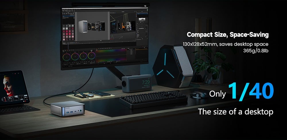 Small enough to disappear on a desk