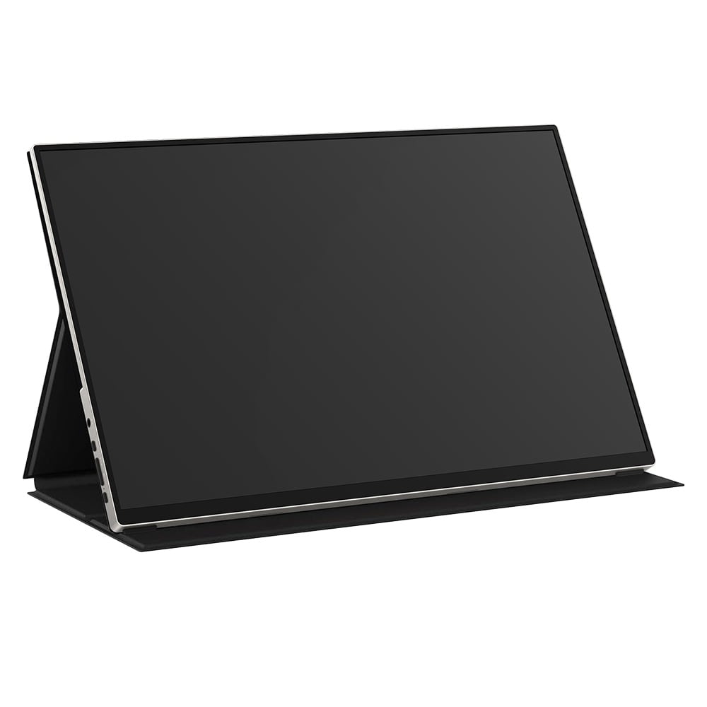 The monitor standing on its cover