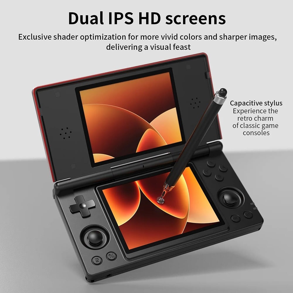 Tapping the lower screen with the stylus