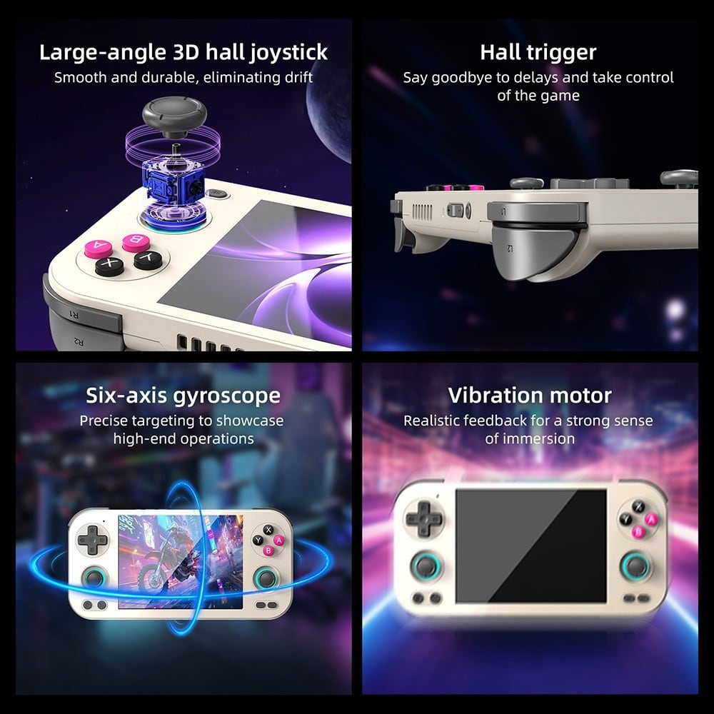 Hall joysticks, Hall triggers, gyro and vibration