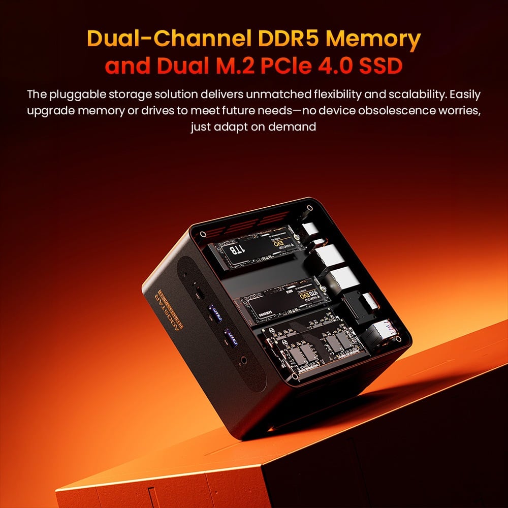 Inside, with DDR5 and M.2 slots