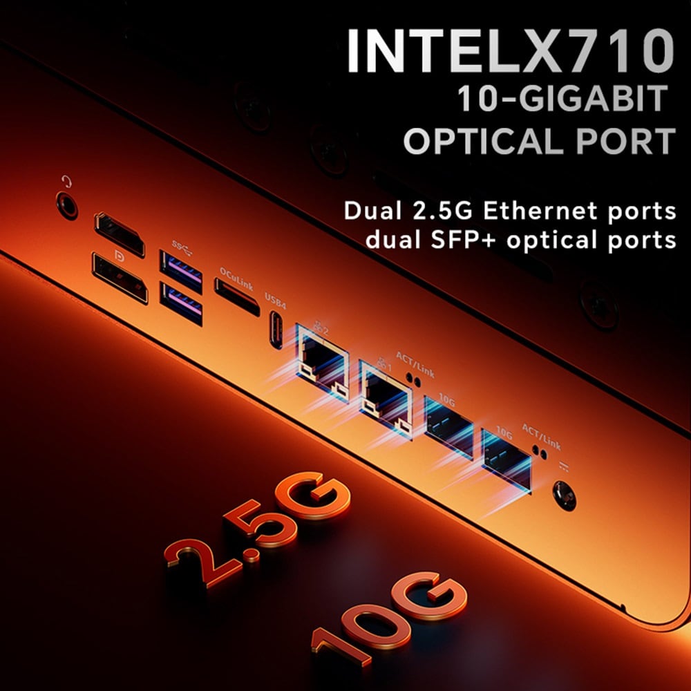 Dual 2.5G Ethernet and 10G optical ports