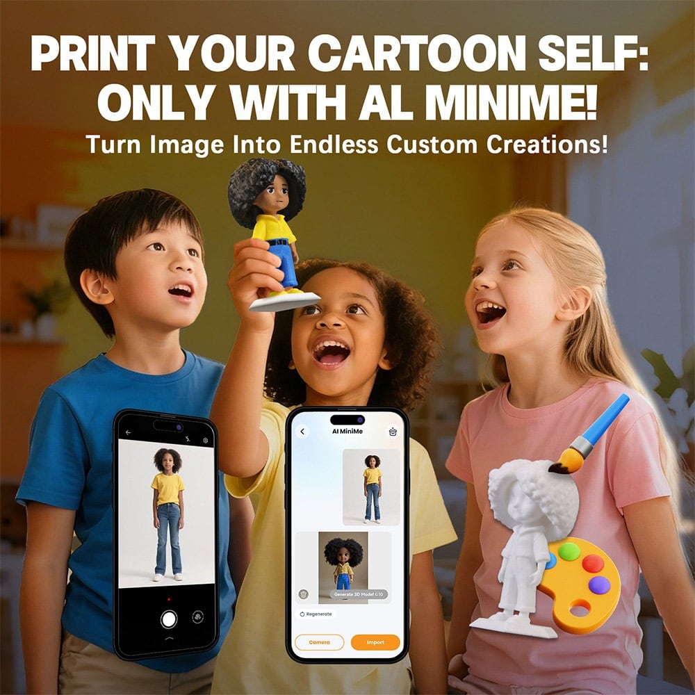 Kids holding a figure made from a photo