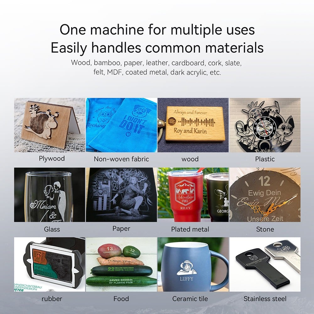 Materiales que puede grabar