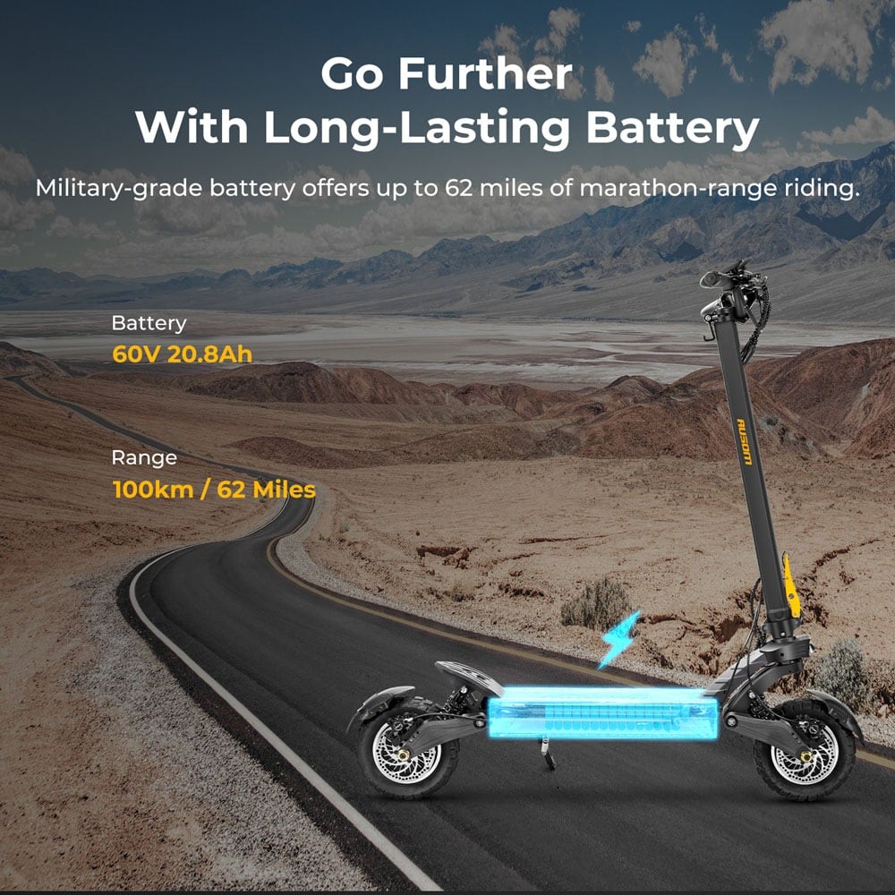 60V 20.8Ah 배터리와 100km 주행