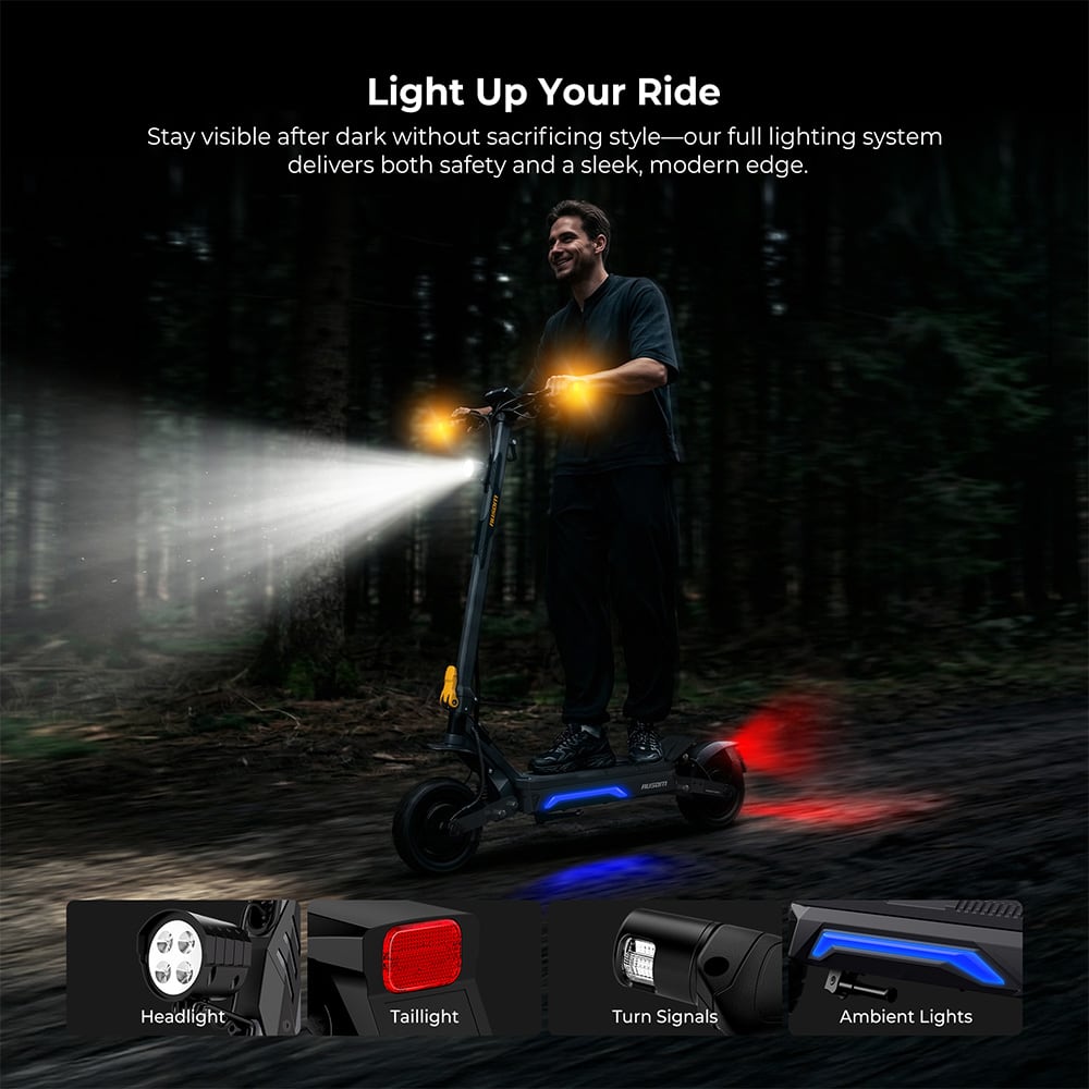 Headlight and turn signals on at night