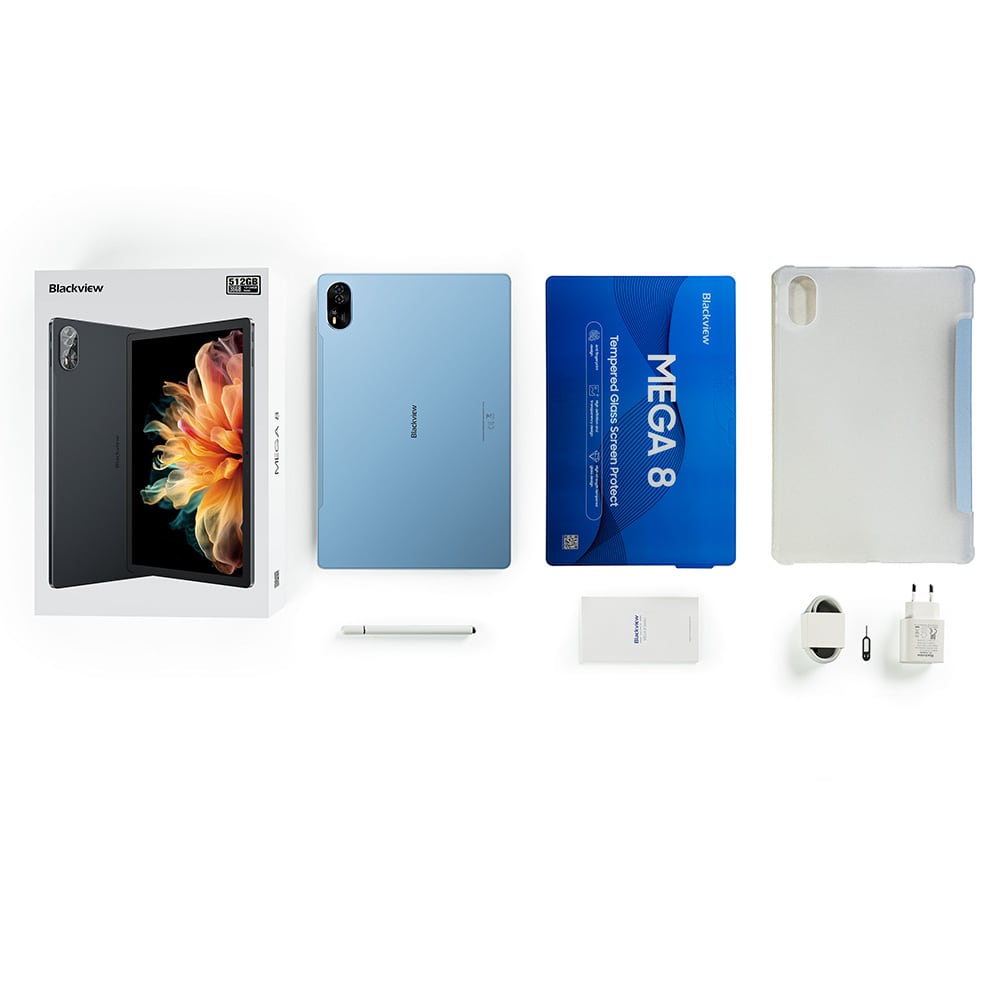 Contenido de la caja con funda y lápiz