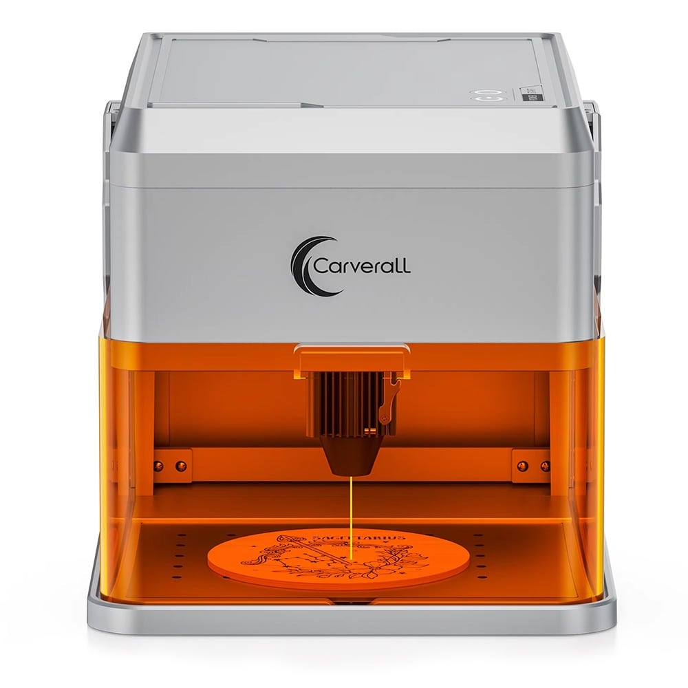 The silver engraver with its orange window