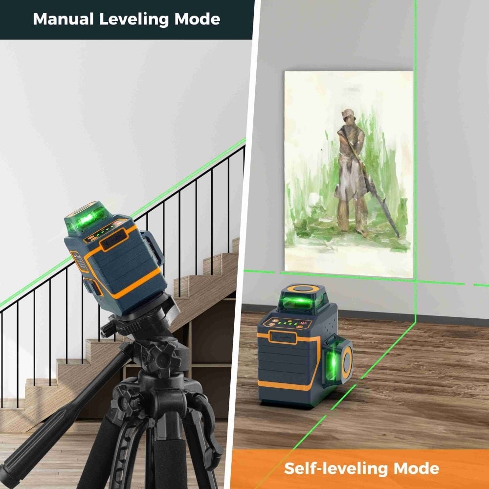 Manual mode on stairs, self-levelling at a wall