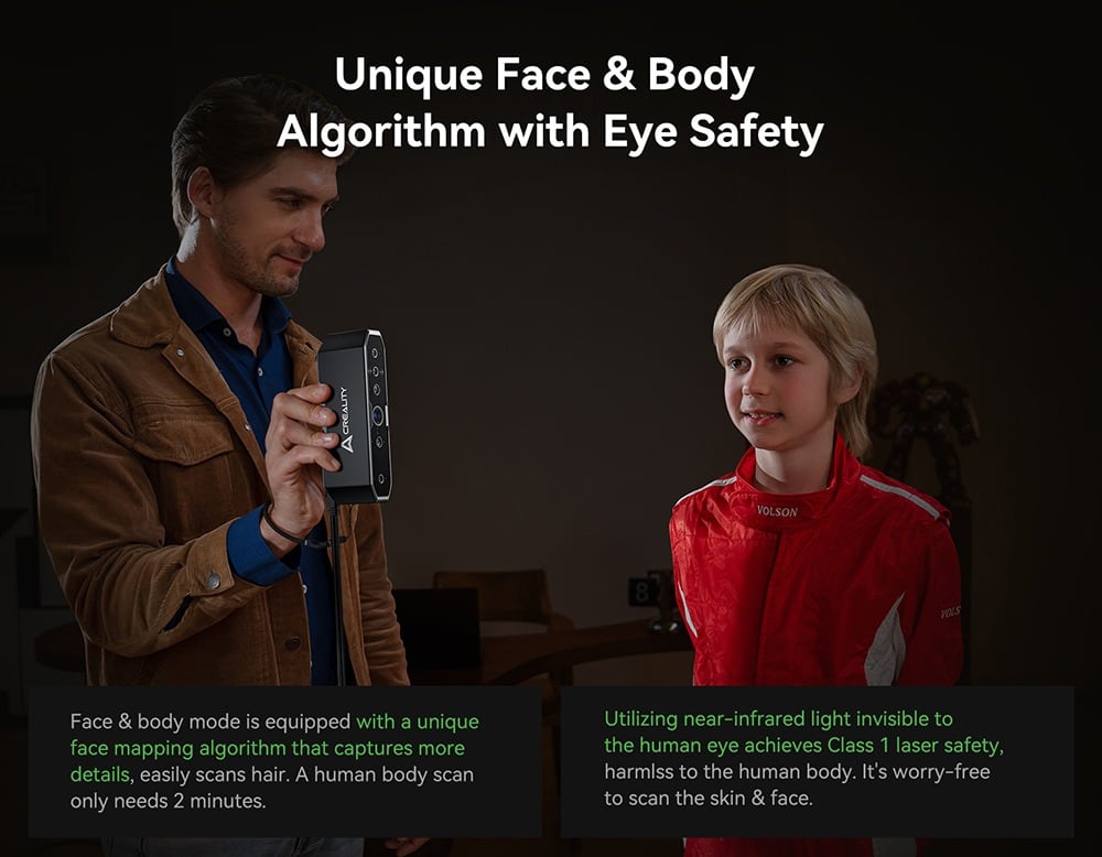 Scanning a person’s face and body