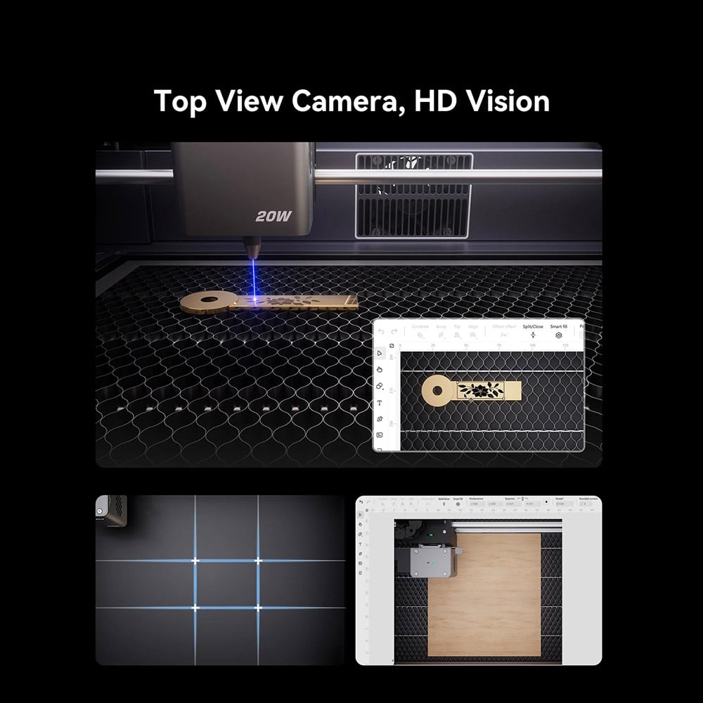 Positioning with the top camera