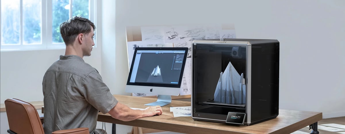 Printing beside a desk while working