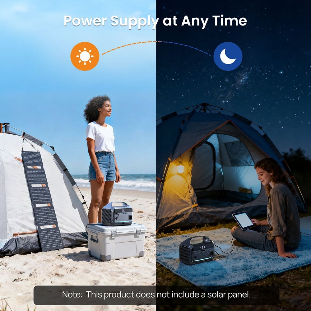 Solar charging on the beach
