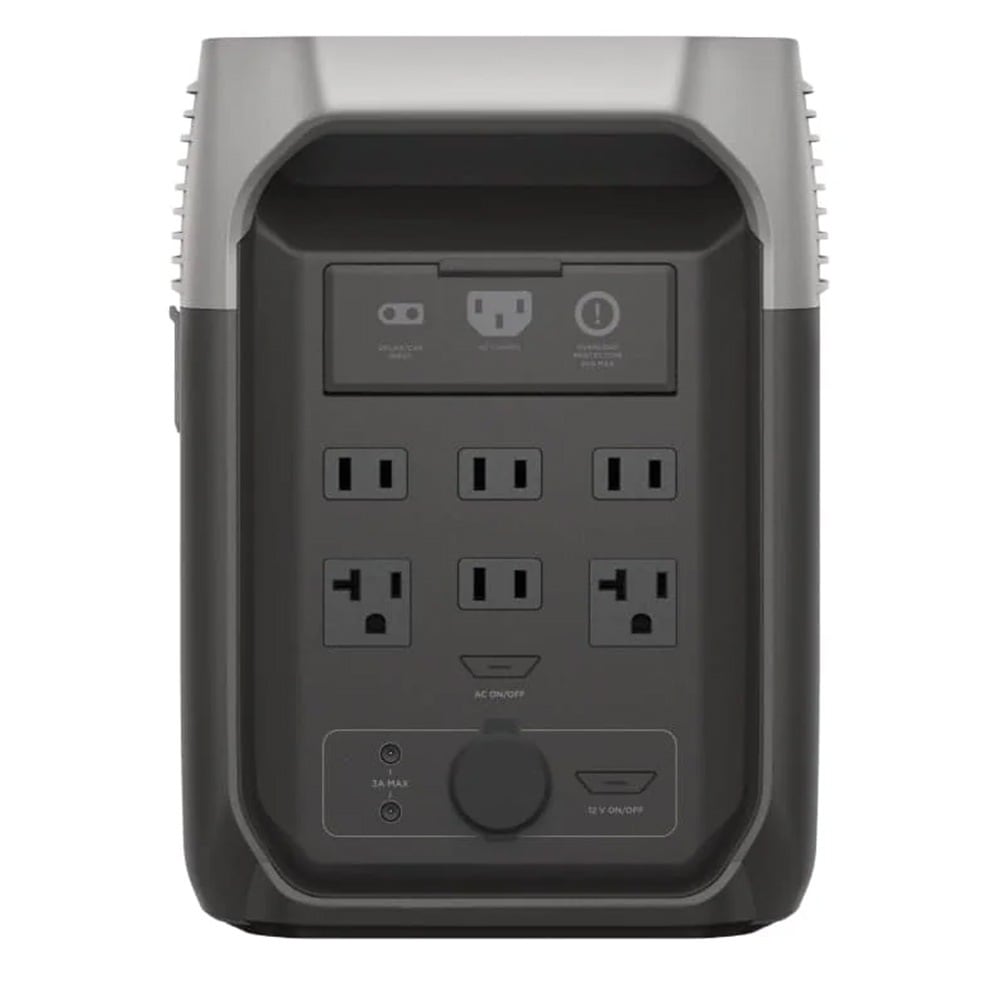 The back panel with AC outlets