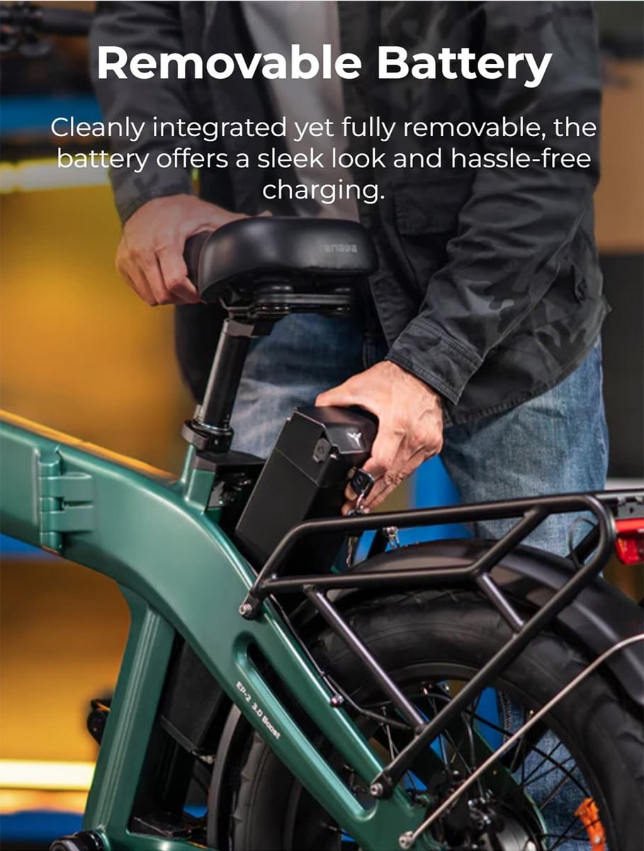 Removing the battery from the frame