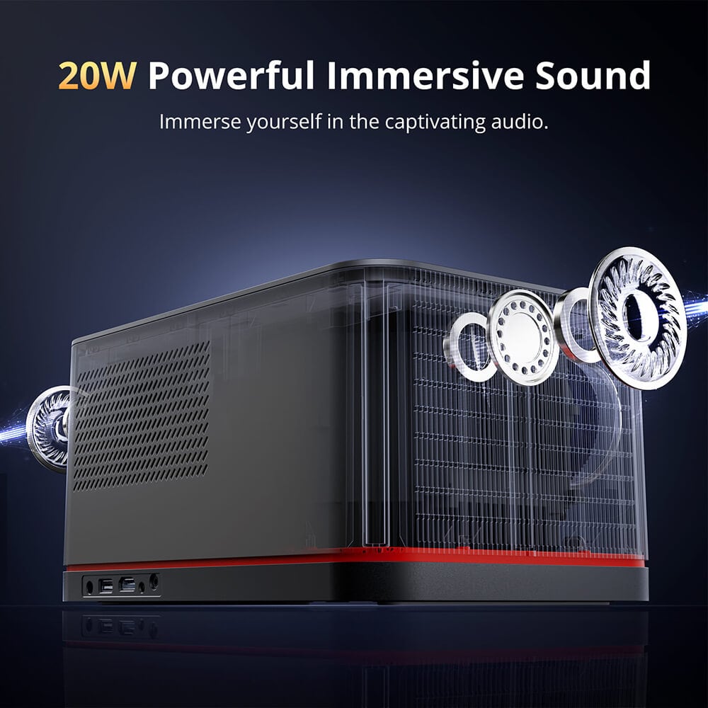 Inside its two 10 W speakers