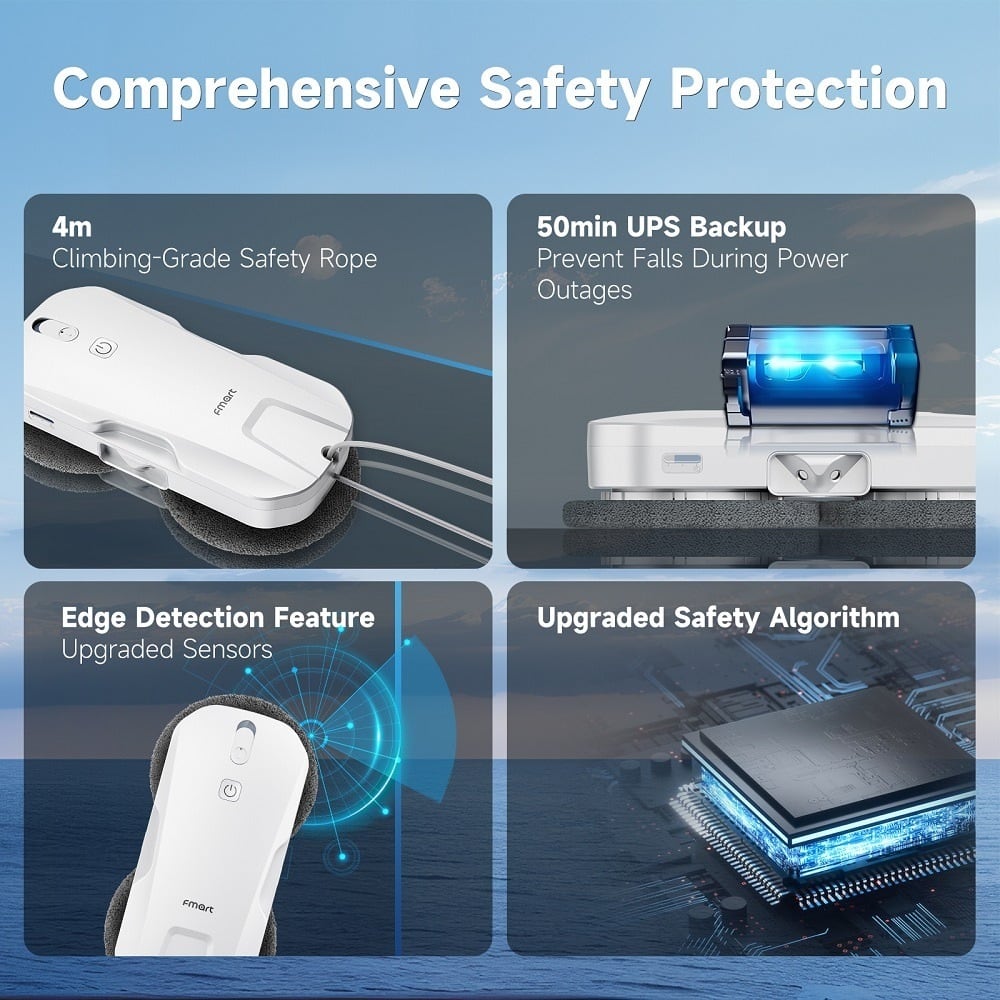 Safety rope, outage backup and other safety features