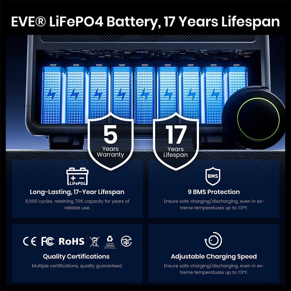 LiFePO4 cells and BMS protection