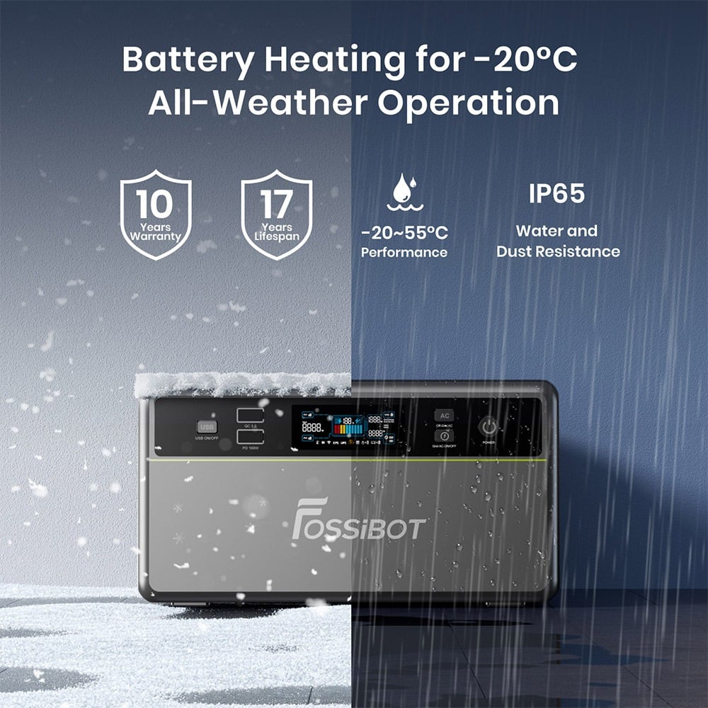 The IP65 body in rain and snow