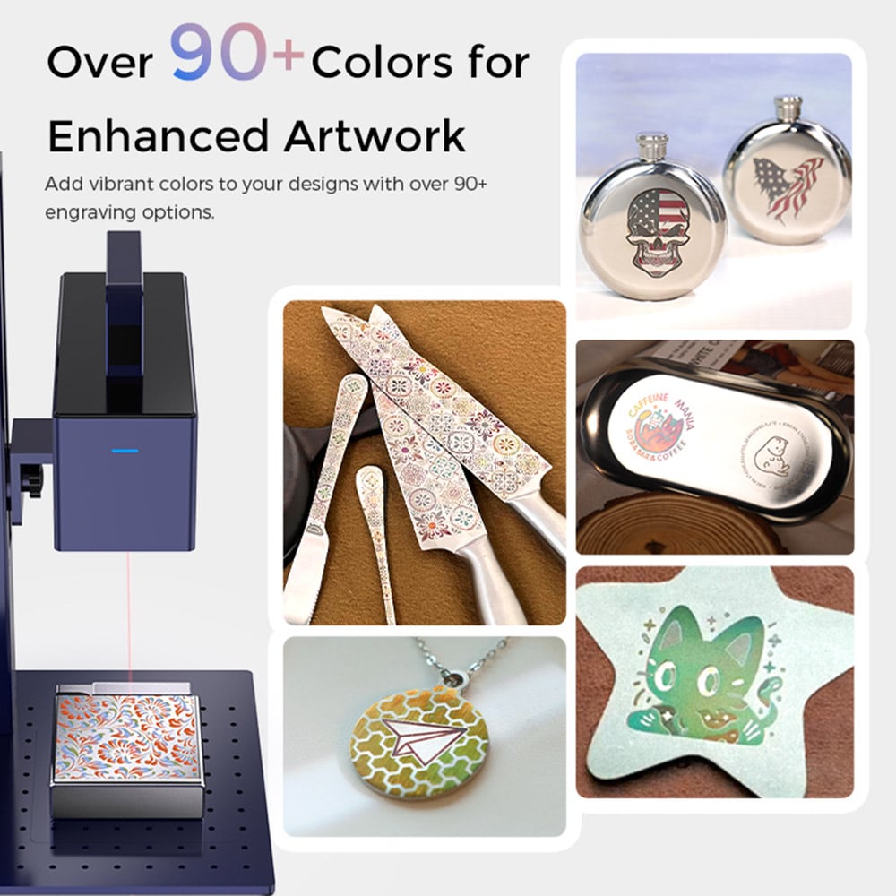 Colour-marked flasks, knives and pendants