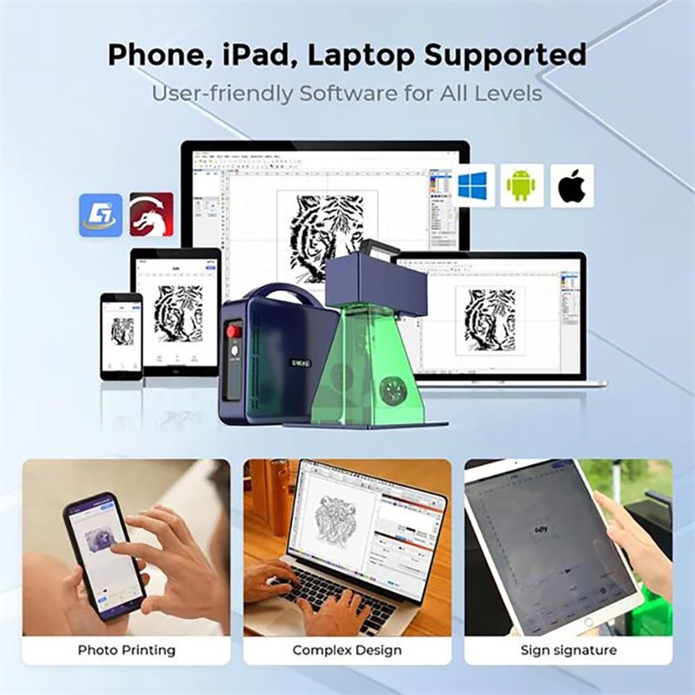 Run from a phone, tablet or laptop