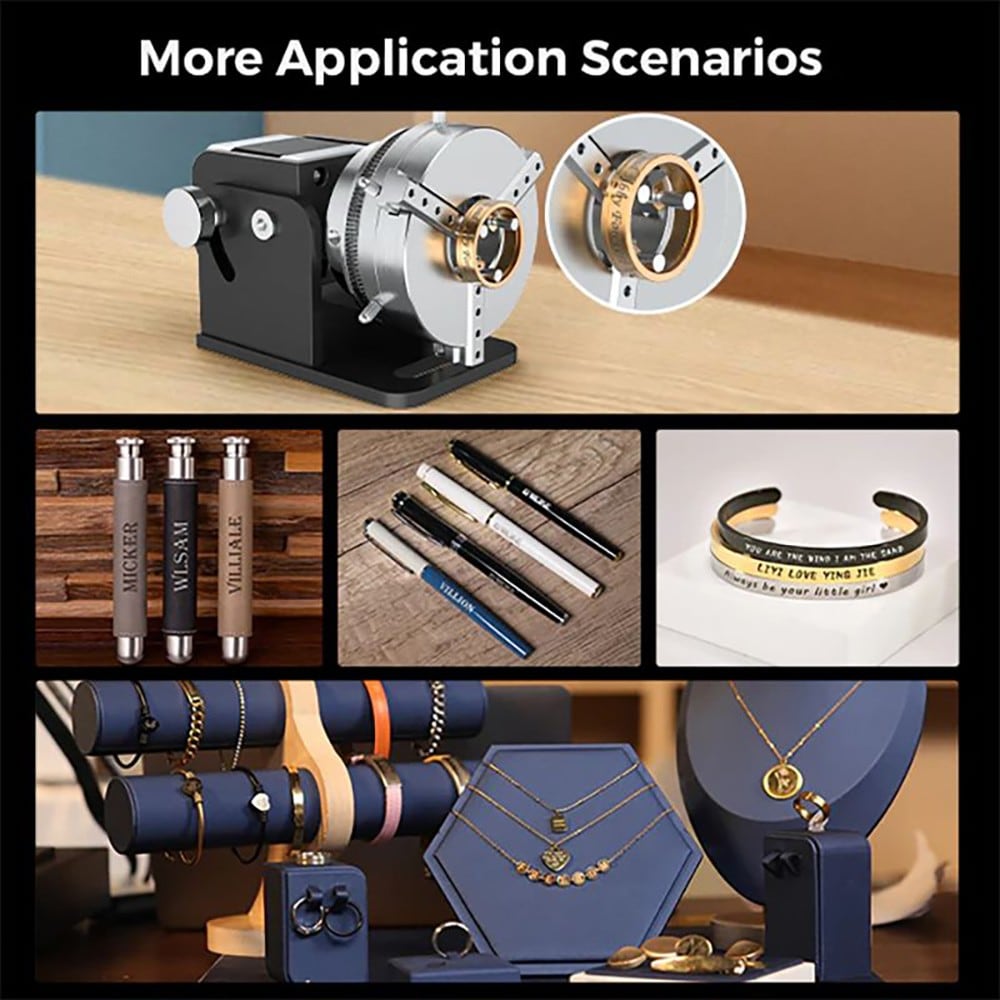 Pens, bracelets and jewellery engraved