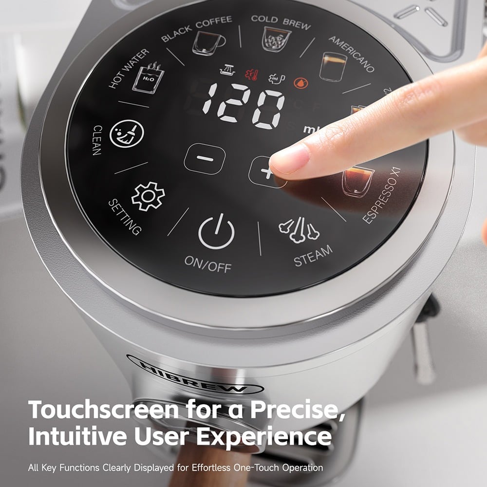 The round touchscreen with drink icons