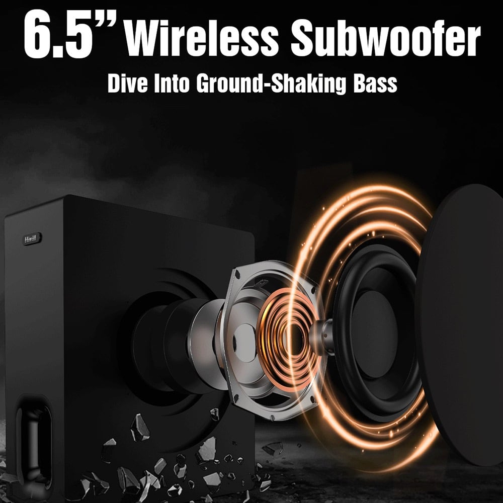 Cutaway of the 6.5-inch wireless subwoofer