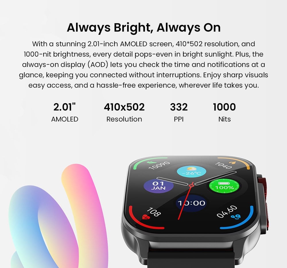 La brillante pantalla AMOLED