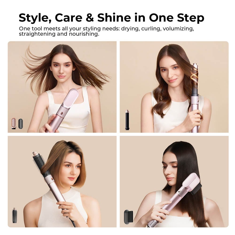 Drying, curling, volumising and straightening