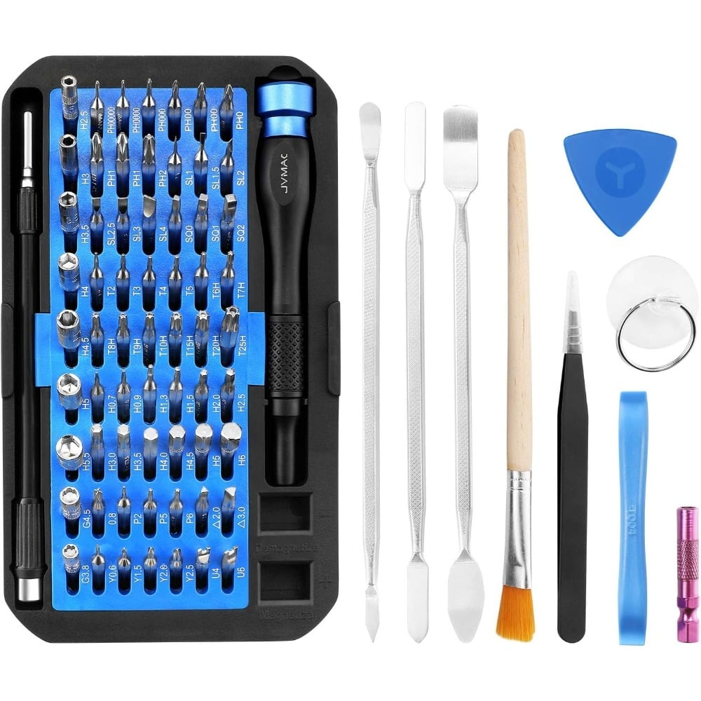El kit completo: bandeja de puntas, pinzas, palancas y más
