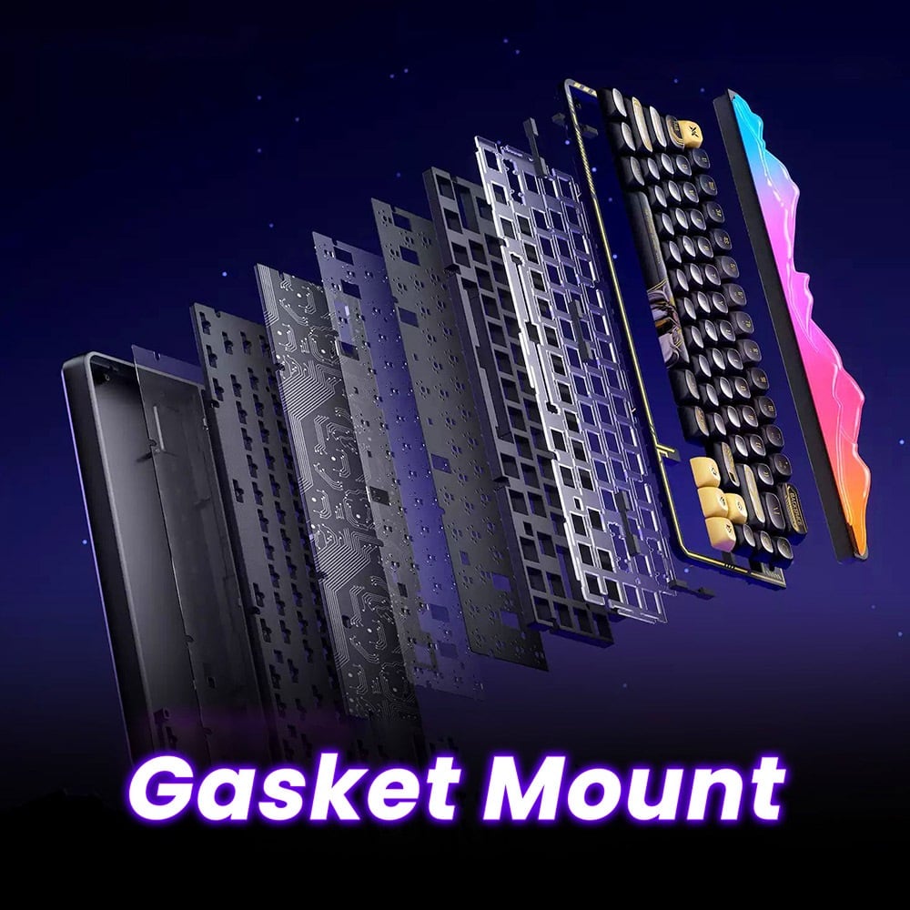 The layers of the gasket build