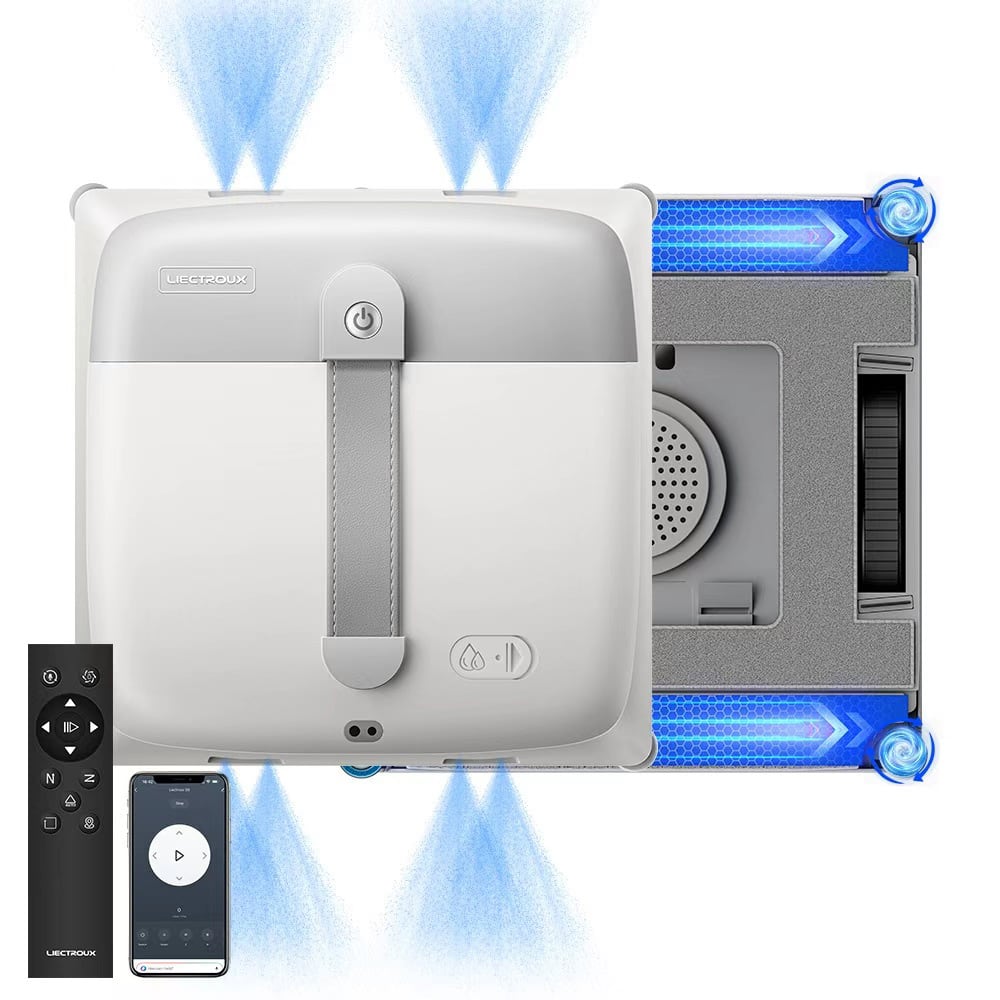 The robot with its remote and app