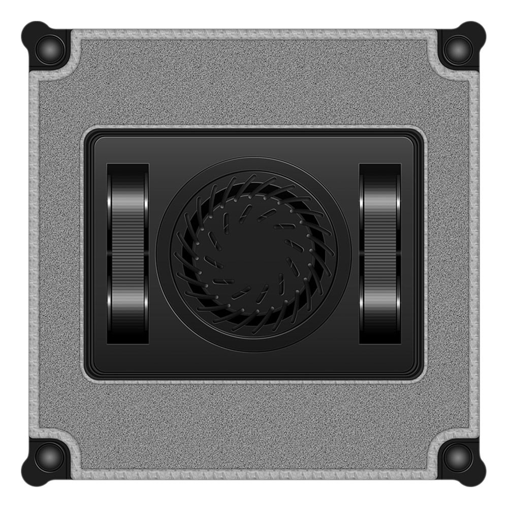 The underside with microfibre pad and tracks