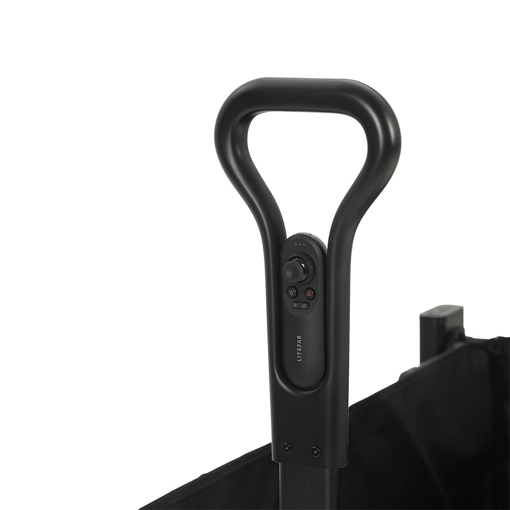 The handle with its control buttons