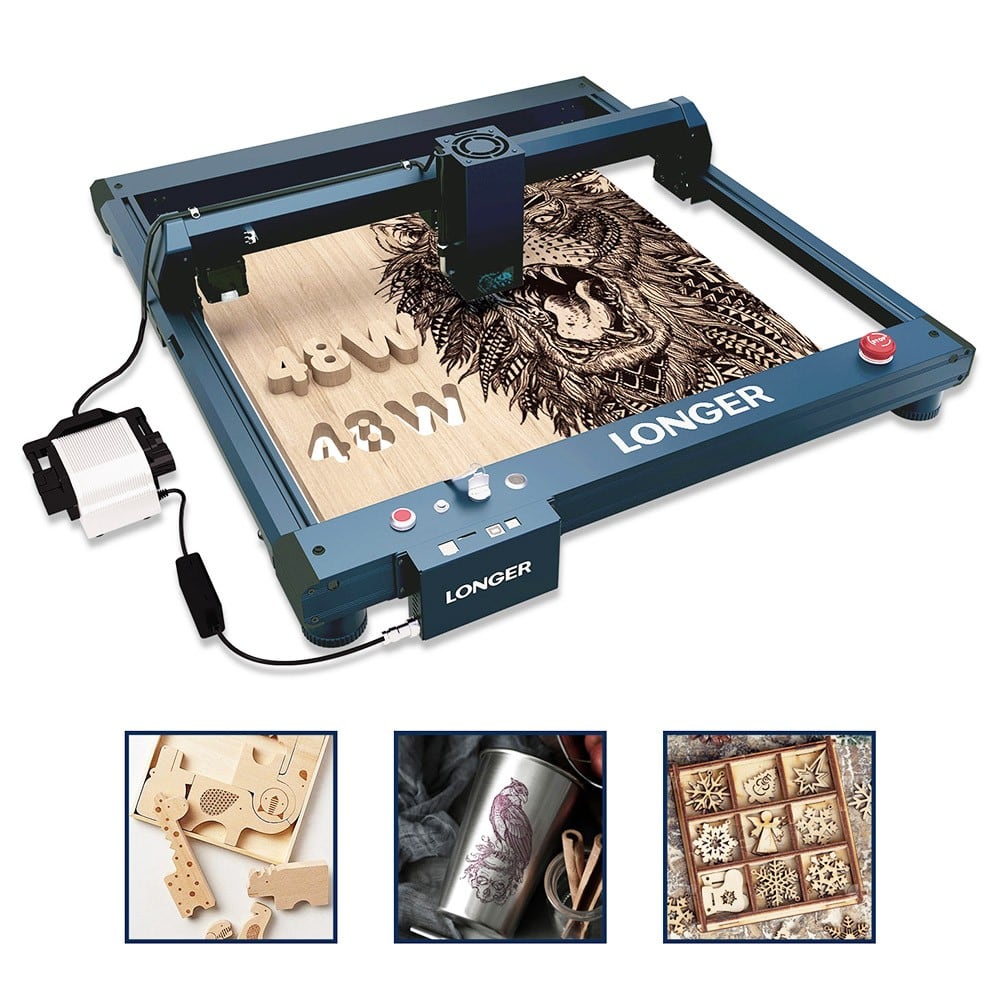 A lion engraving with sample pieces