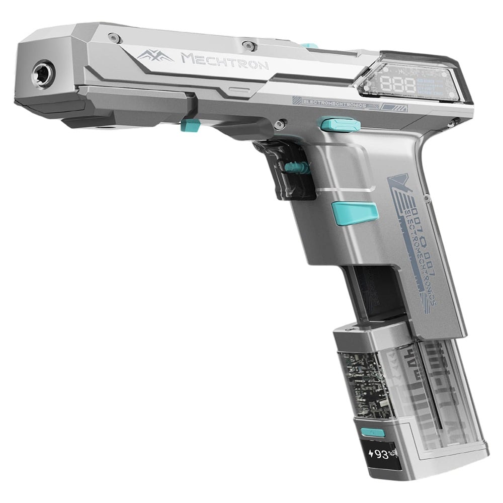 The silver drill on white