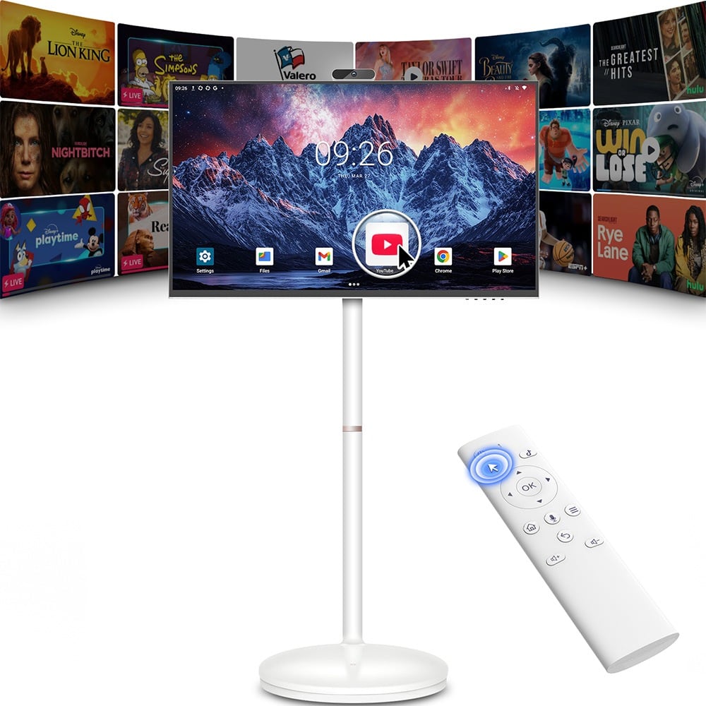 Apps de streaming en pantalla junto al mando infrarrojo