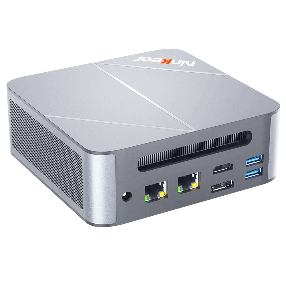 The back with dual LAN, HDMI and DP