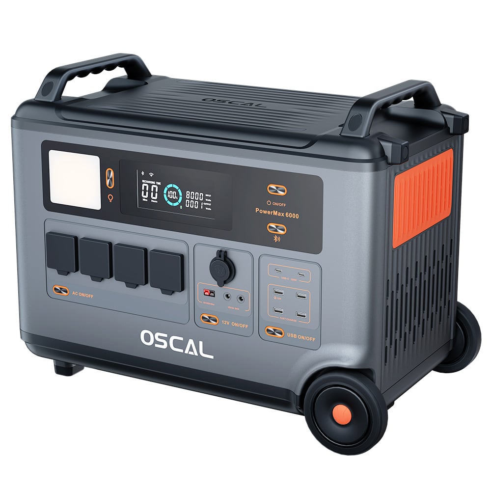 Angled view with orange side and wheels