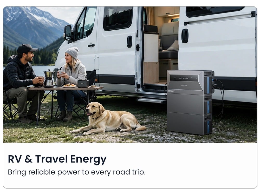 Powering a trip beside a camper van