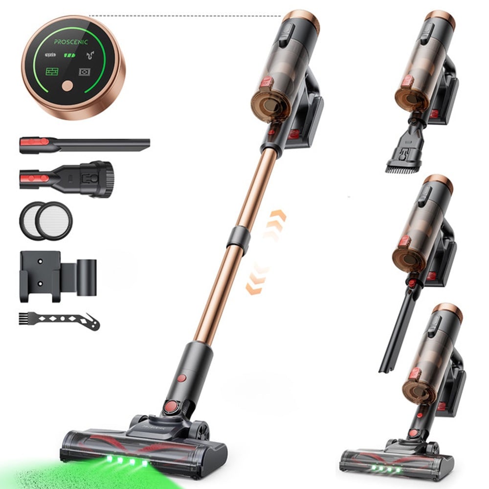 The vacuum, its handheld modes and accessories