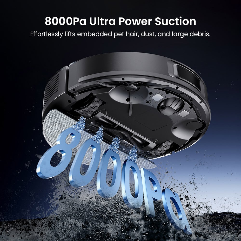 8000 Pa suction